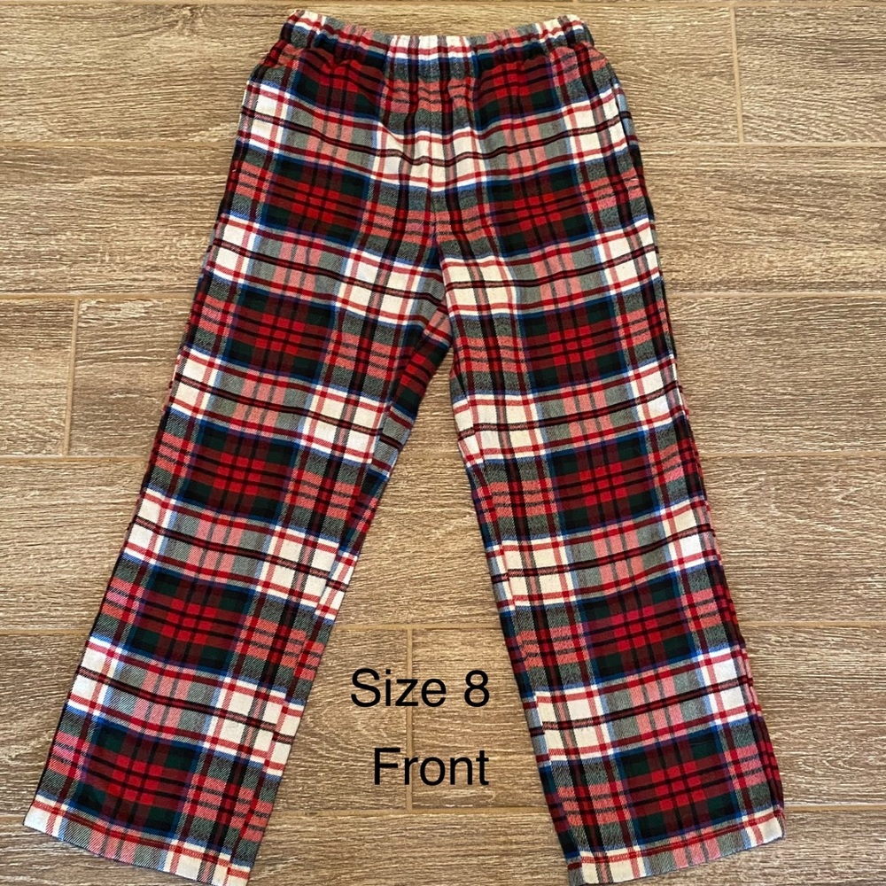 Lands End Size 8 Flannel PJ Set
